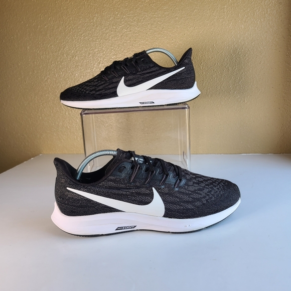 Nike Air Zoom Pegasus 36 Running Shoes Black White MEN size 10 - Picture 1 of 12
